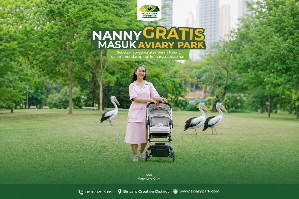 Nanny Gratis Masuk Aviary Park Indonesia | Promo Tiket Weekend