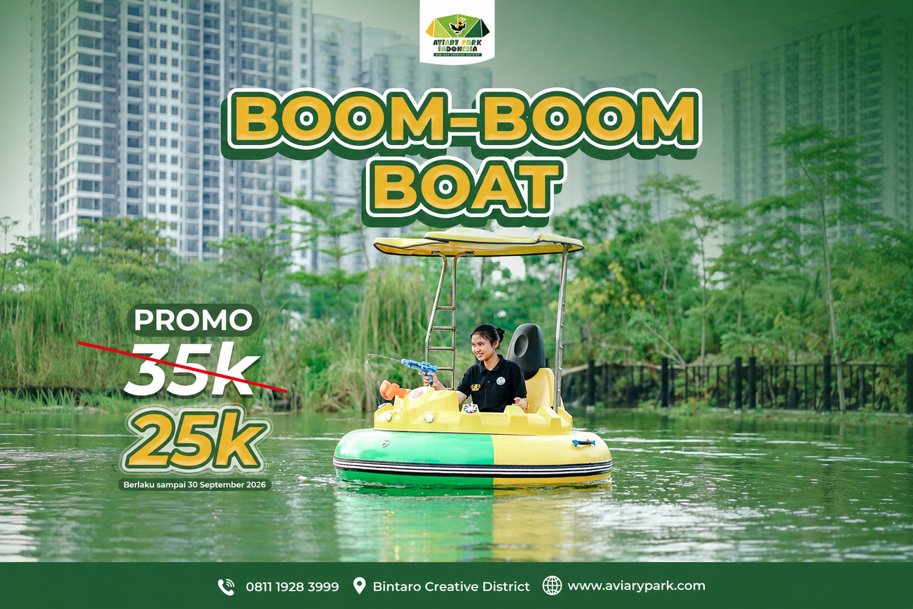 Promo Spesial Boom-Boom Boat, Wahana Baru di Aviary Park Indonesia