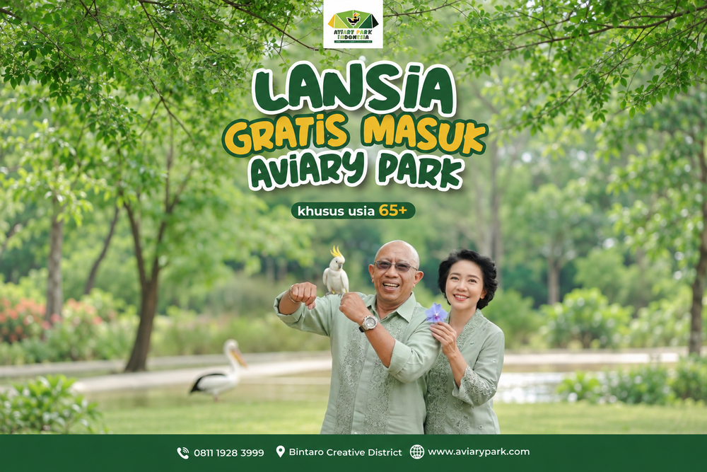 Lansia Gratis Masuk Aviary Park Indonesia